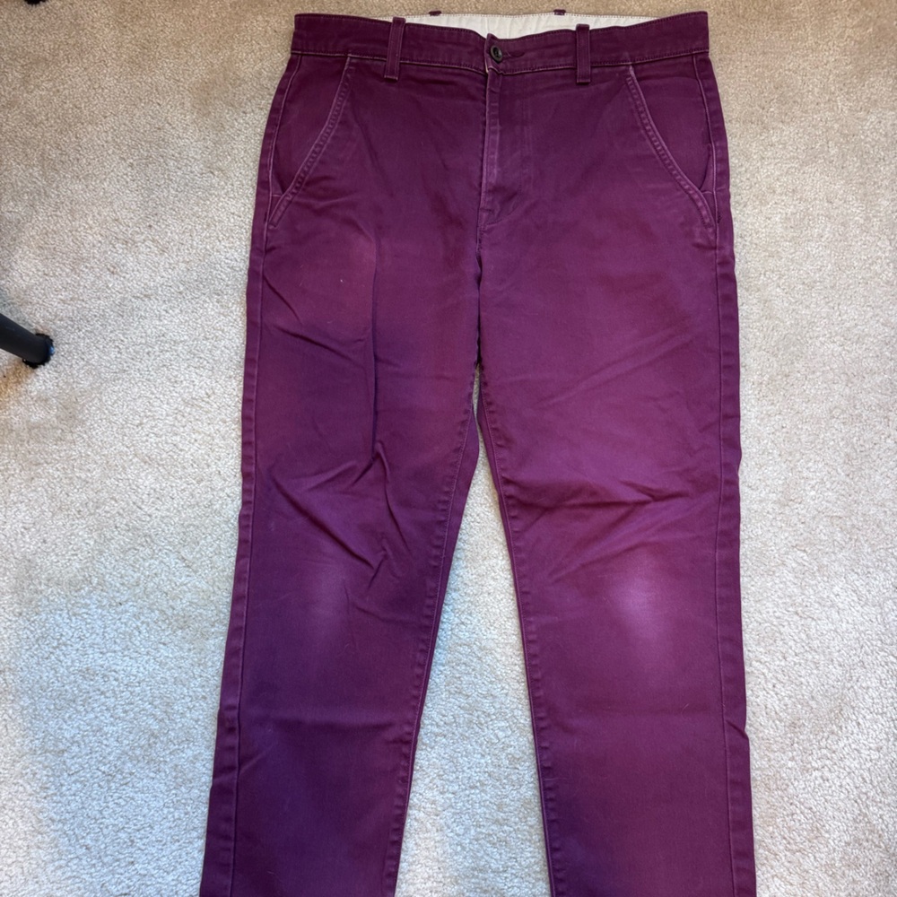 Mens Vintage Levis Jeans 31x30 Loose Straight RARE COLOR Burgundy 90s